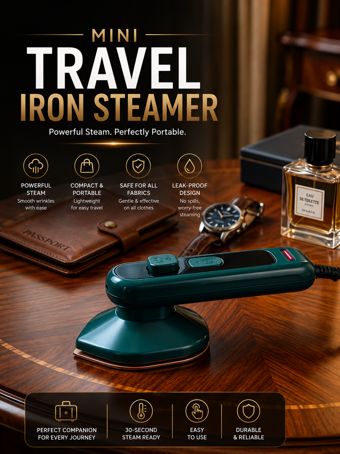 Iron-Travel Steamer Iron for Clothes , Portable Handheld Iron