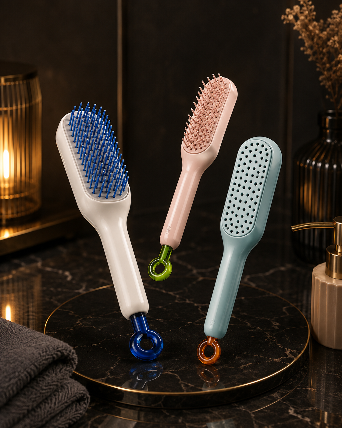 Self-cleaning Anti-static Massage Comb for Adults and Kids- Pack of 1