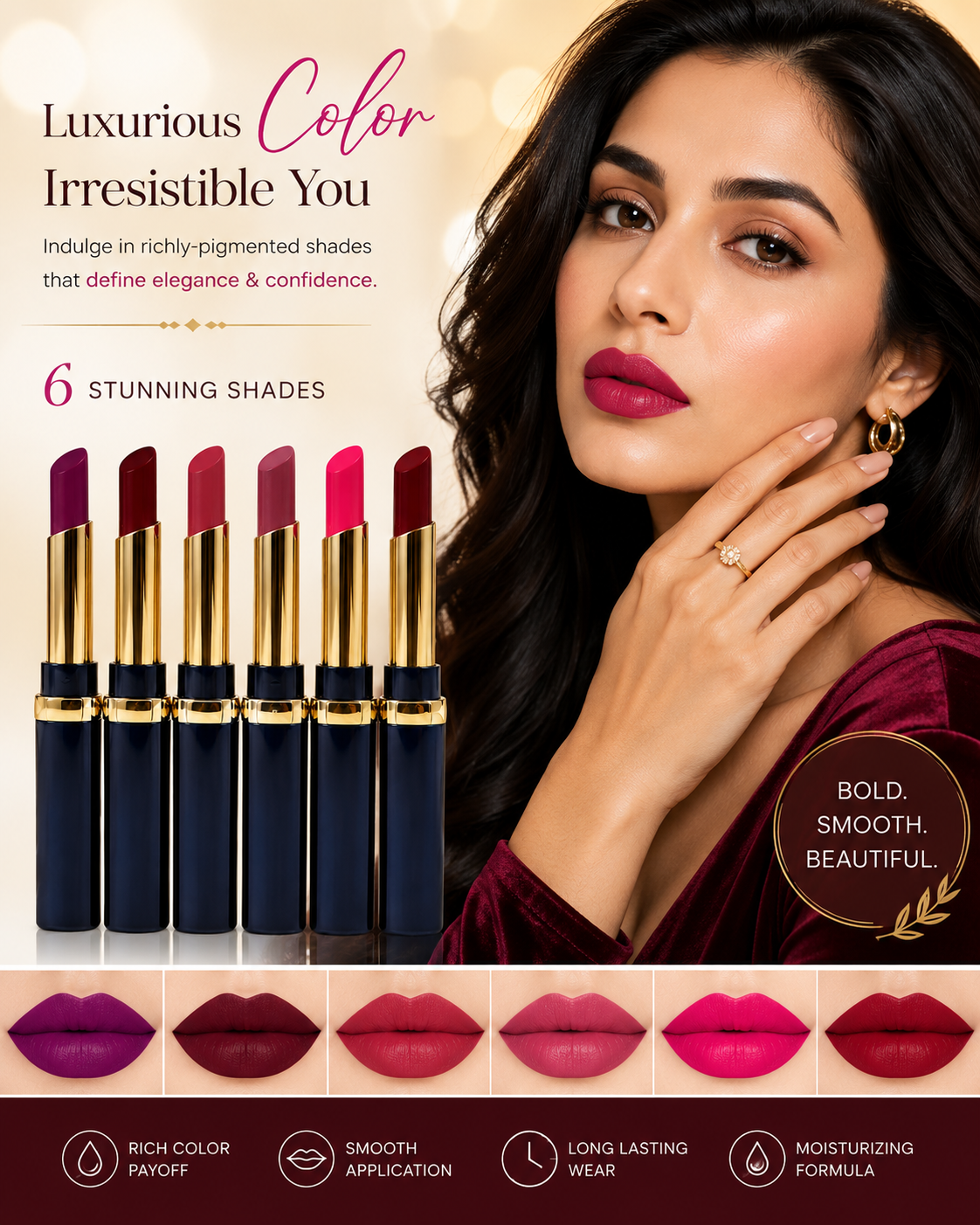 Premium Matte Lipsticks (Multicolor, Pack of 4)